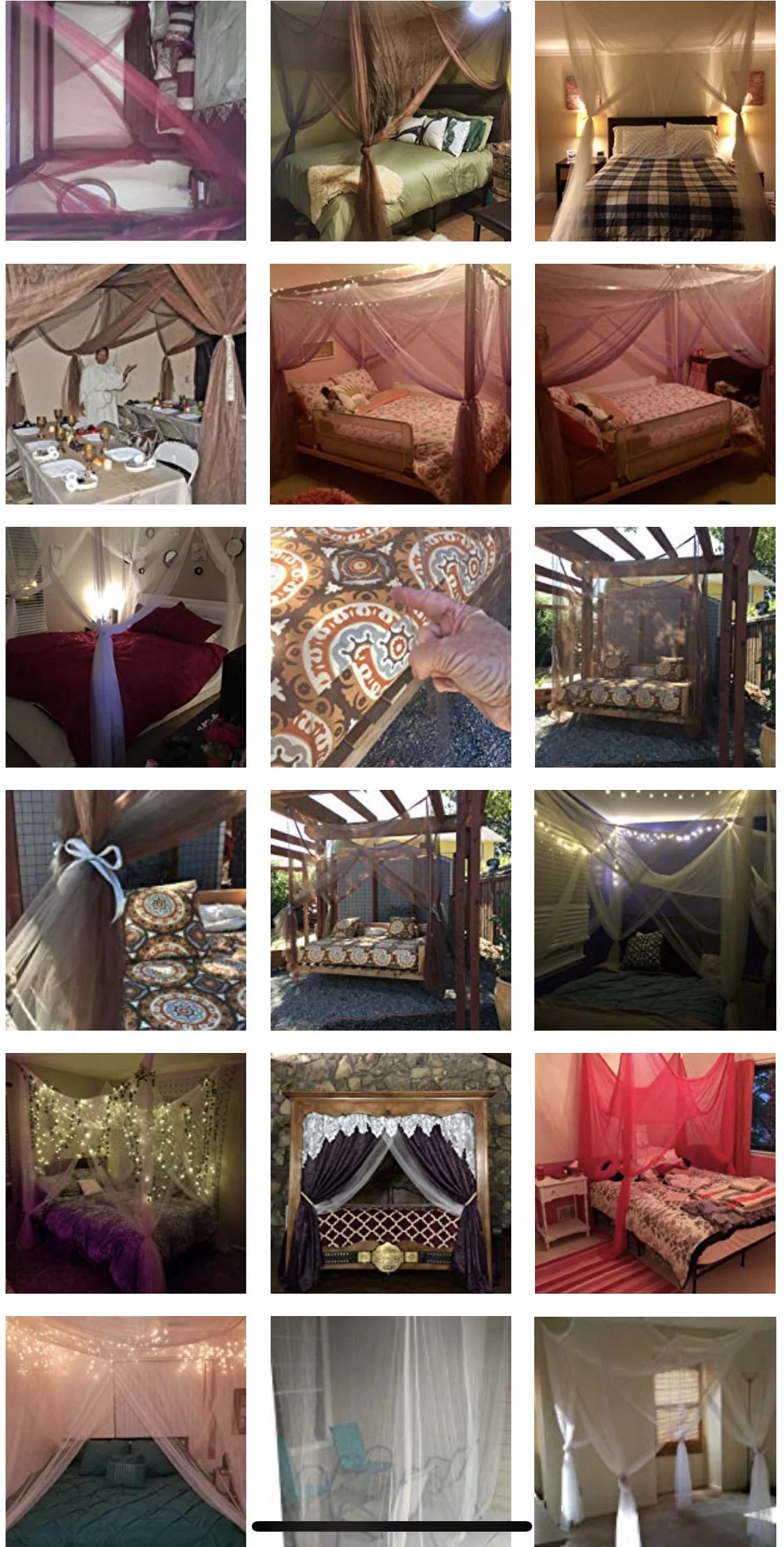 4 Poster Bed Canopy Mosquito Net Queen King H601