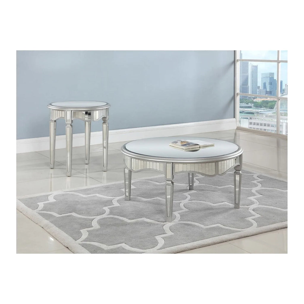 Mirrored Glass End Table U5769