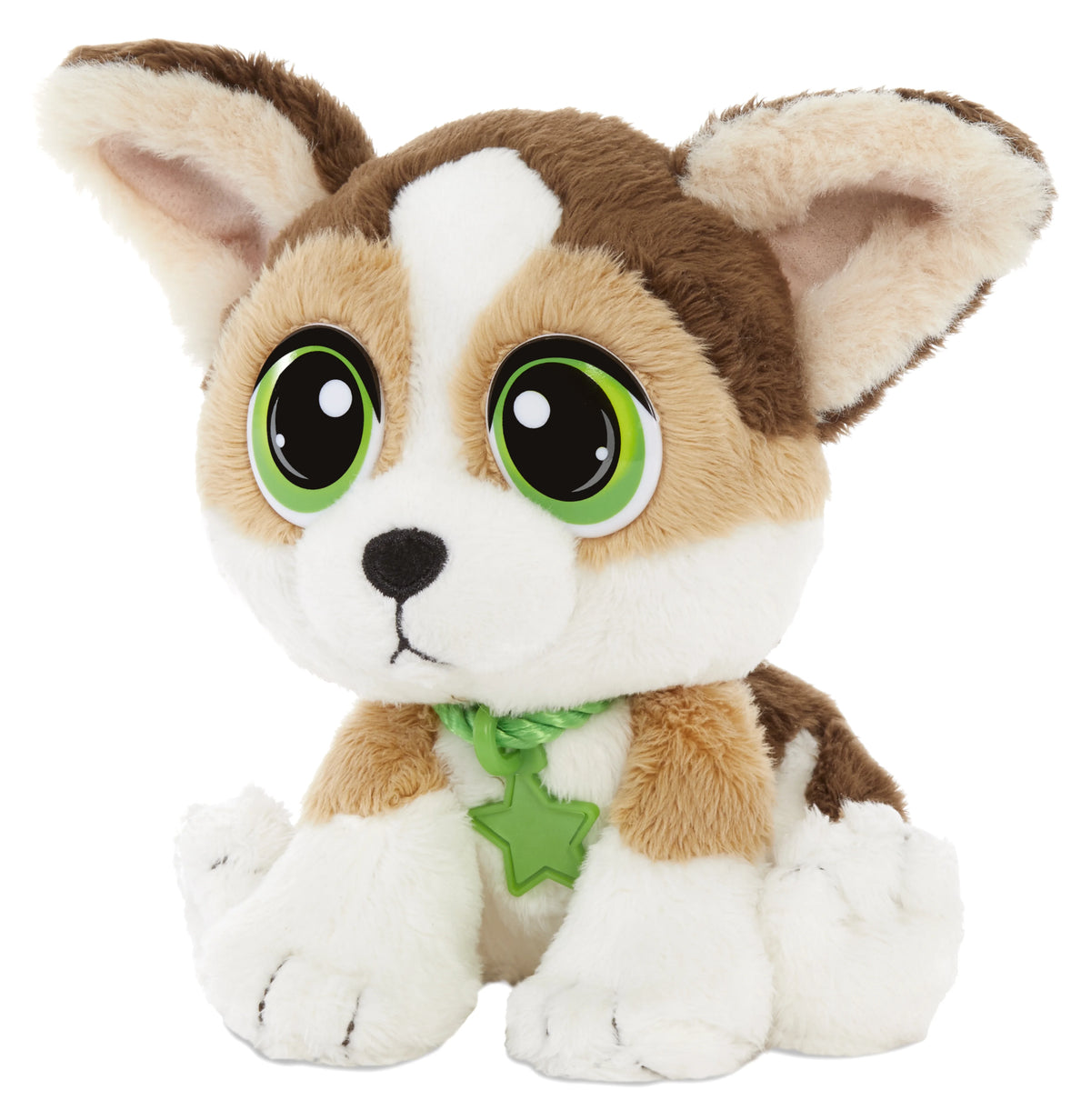Corgi Plush Toy with Collar, Tag, Doghouse, Stickers K186800