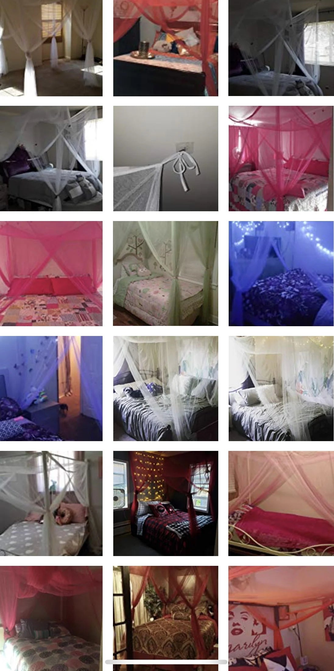 4 Poster Bed Canopy Mosquito Net Queen King H601