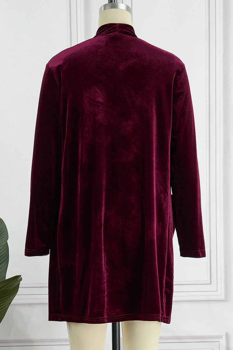 Casual Solid Patchwork Pocket Turndown Collar Outerwear M627