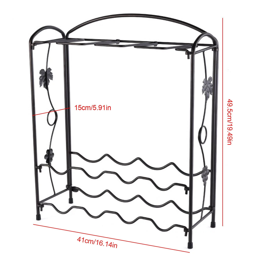 2-Tier 8 Bottles Stackable Wine Rack Y834