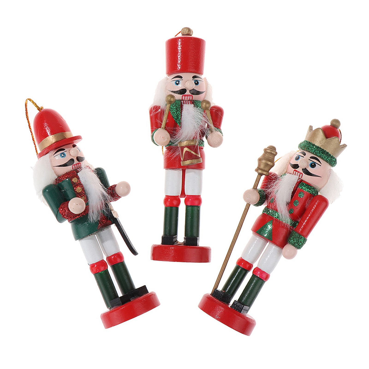 1Pc 12.5CM Nutcracker Puppet Soldier Pendant Christmas Decor Ornament N901963