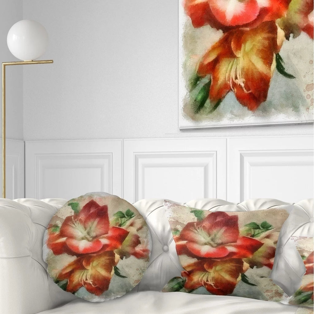 Floral Throw Pillow 16 in. x 16 in. Z756477