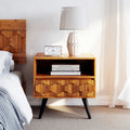 Solid Wood 1 Drawer Nightstand I884