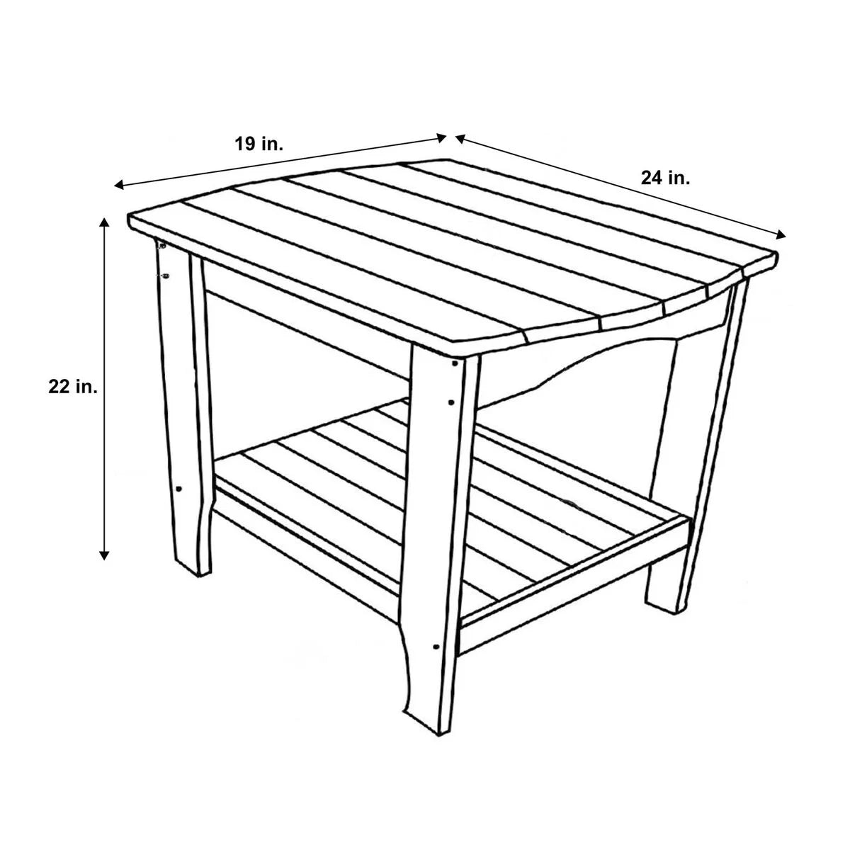 Rectangular Side Table C1558