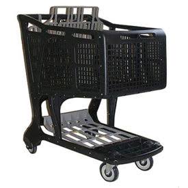 Large Plastic Shopping Cart, Black/Gray T83738