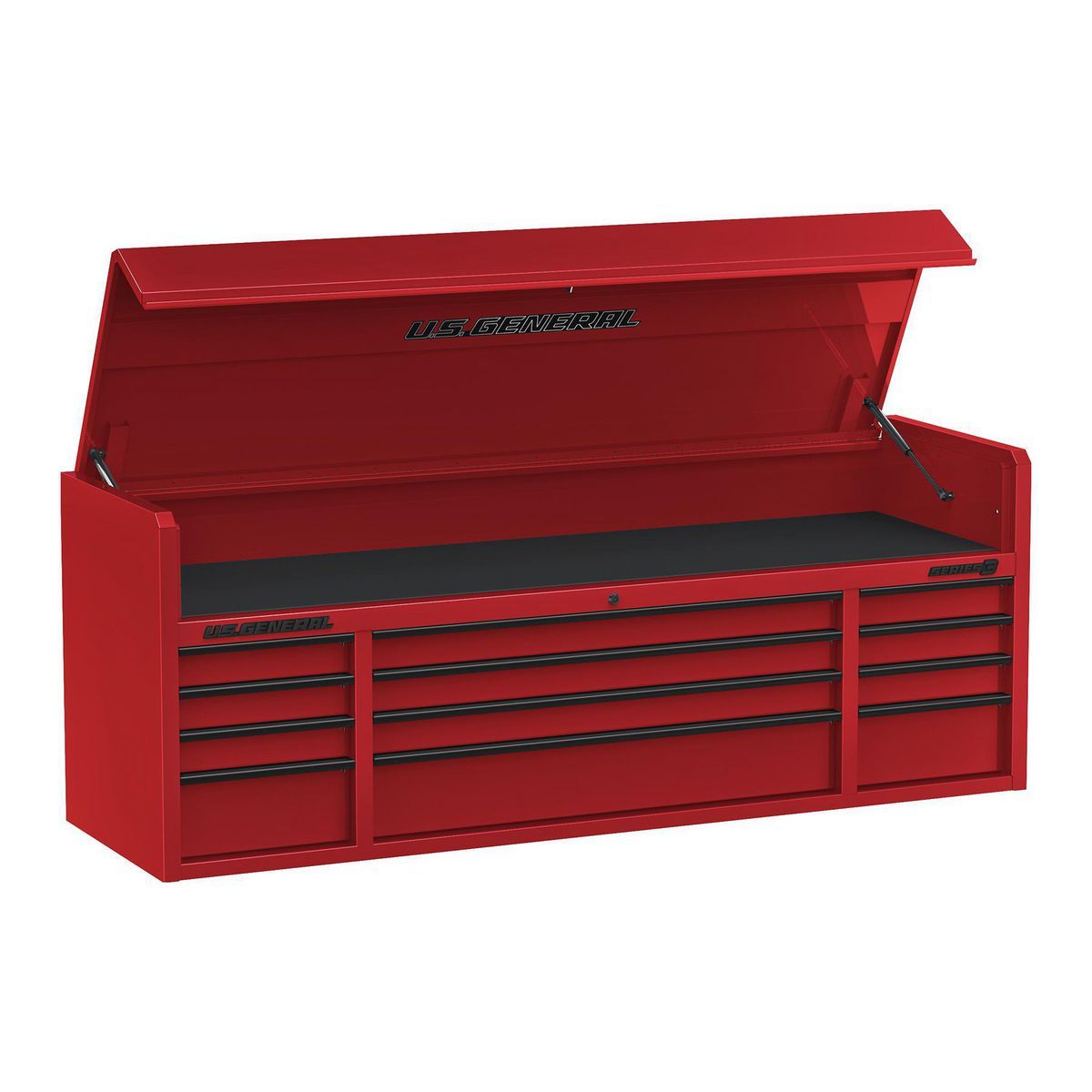 72 in. x 22 in. Triple Bank Top Chest, Red M807