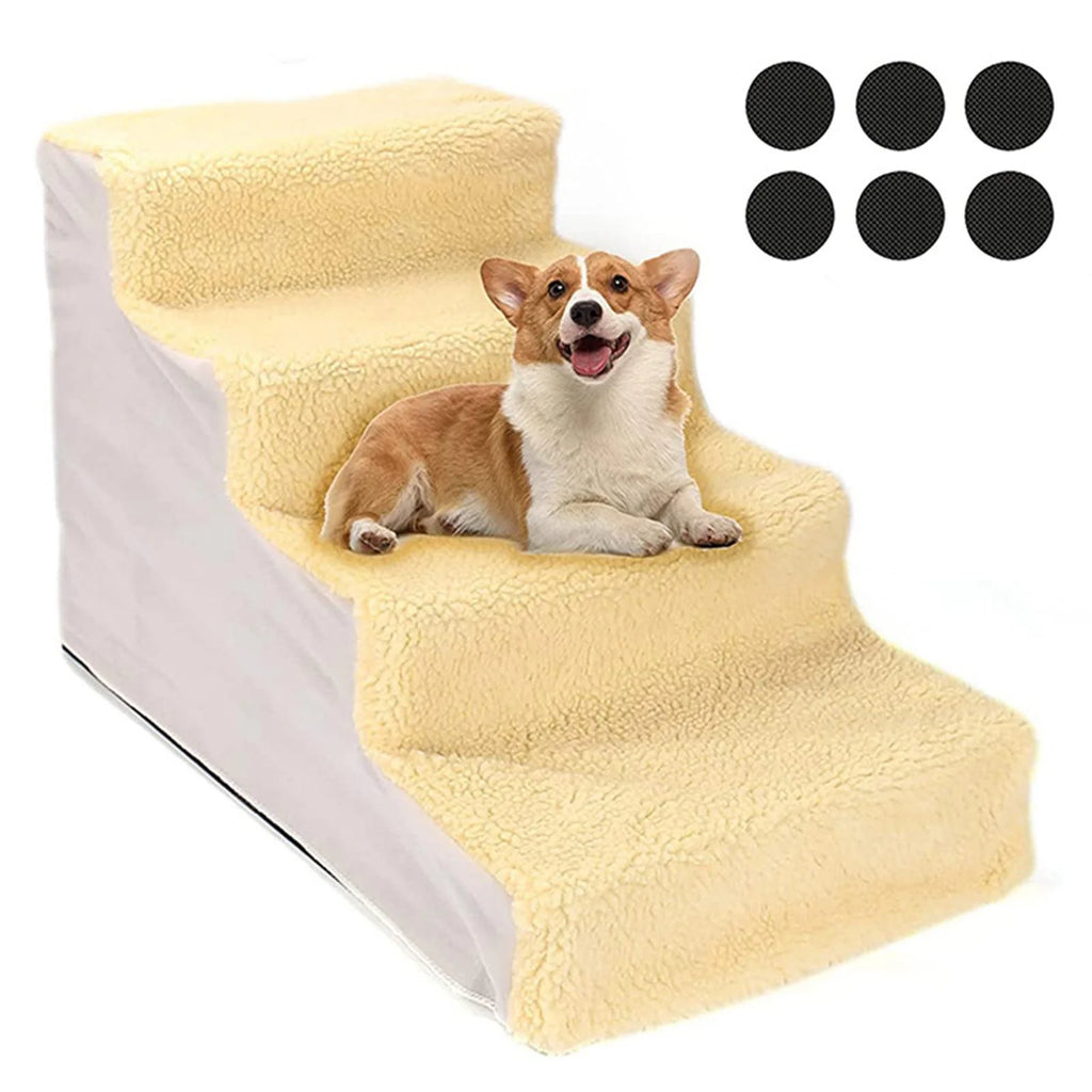 Yellow Non Slip Detachable Washable Pet Stairs A9986