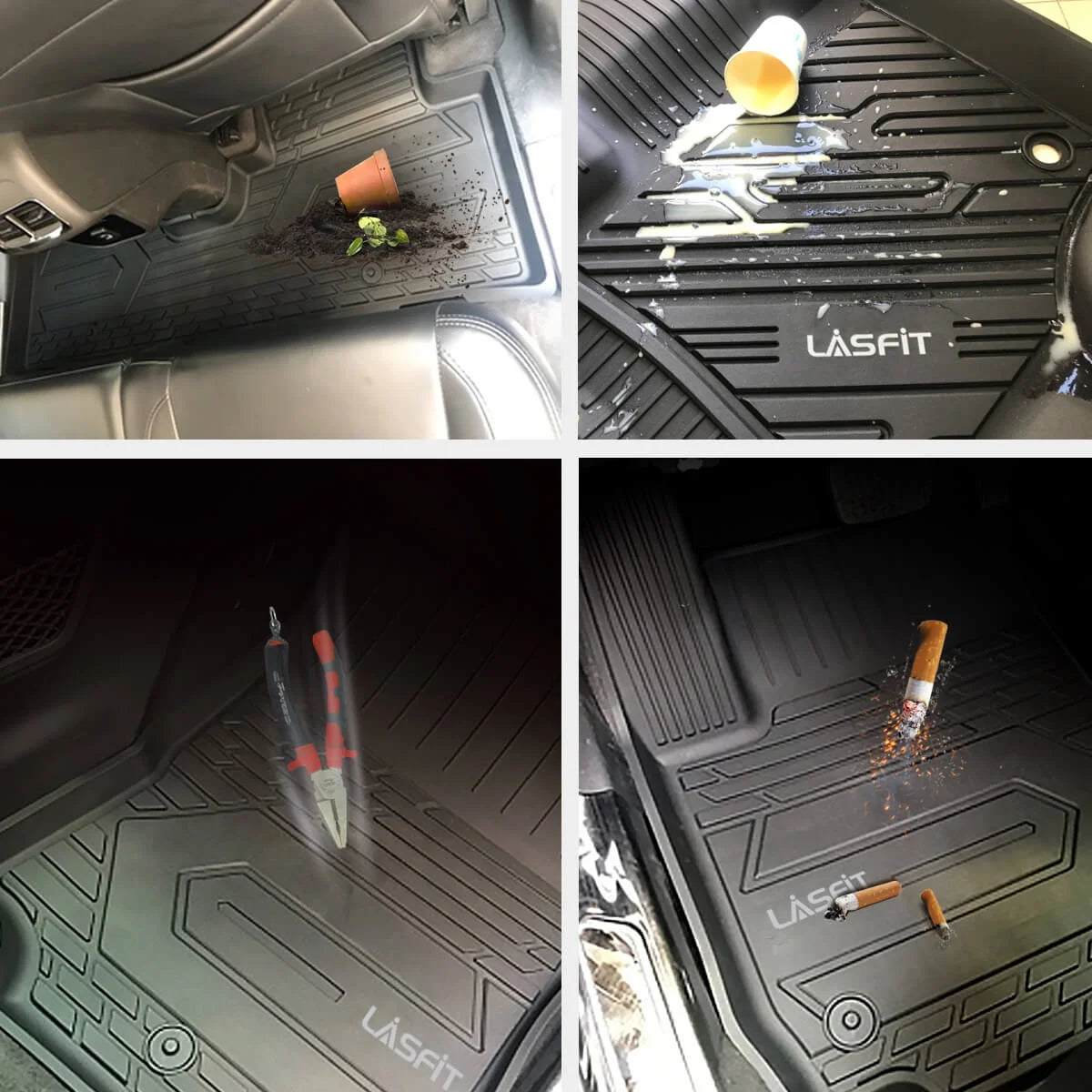 Black TPE All Weather Car Mats for Chevrolet Equinox D825