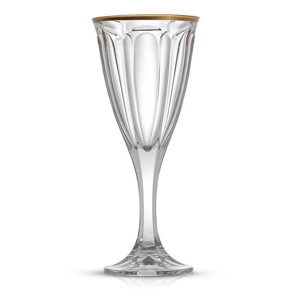 White Wine Glasses with Gold Rim, Set of 2 I168779