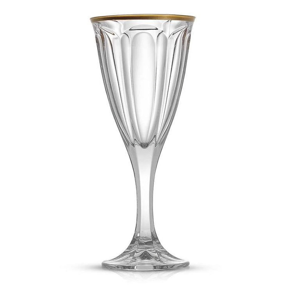 White Wine Glasses with Gold Rim, Set of 2 I168779