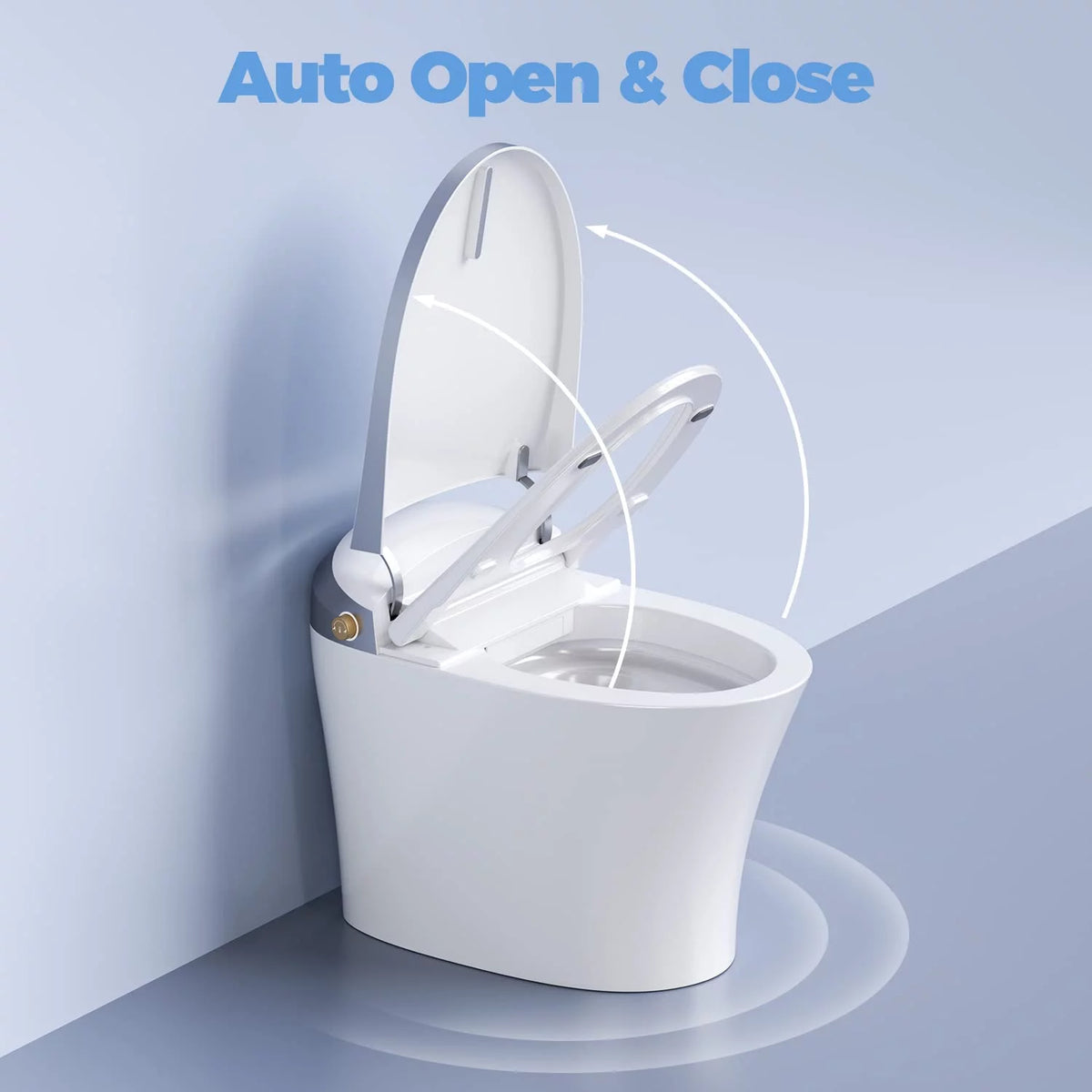 Smart Toilet with Heated Bidet, Dryer, Warm Water, Heated Seat, Auto Close, Tankless, Remote Control A764