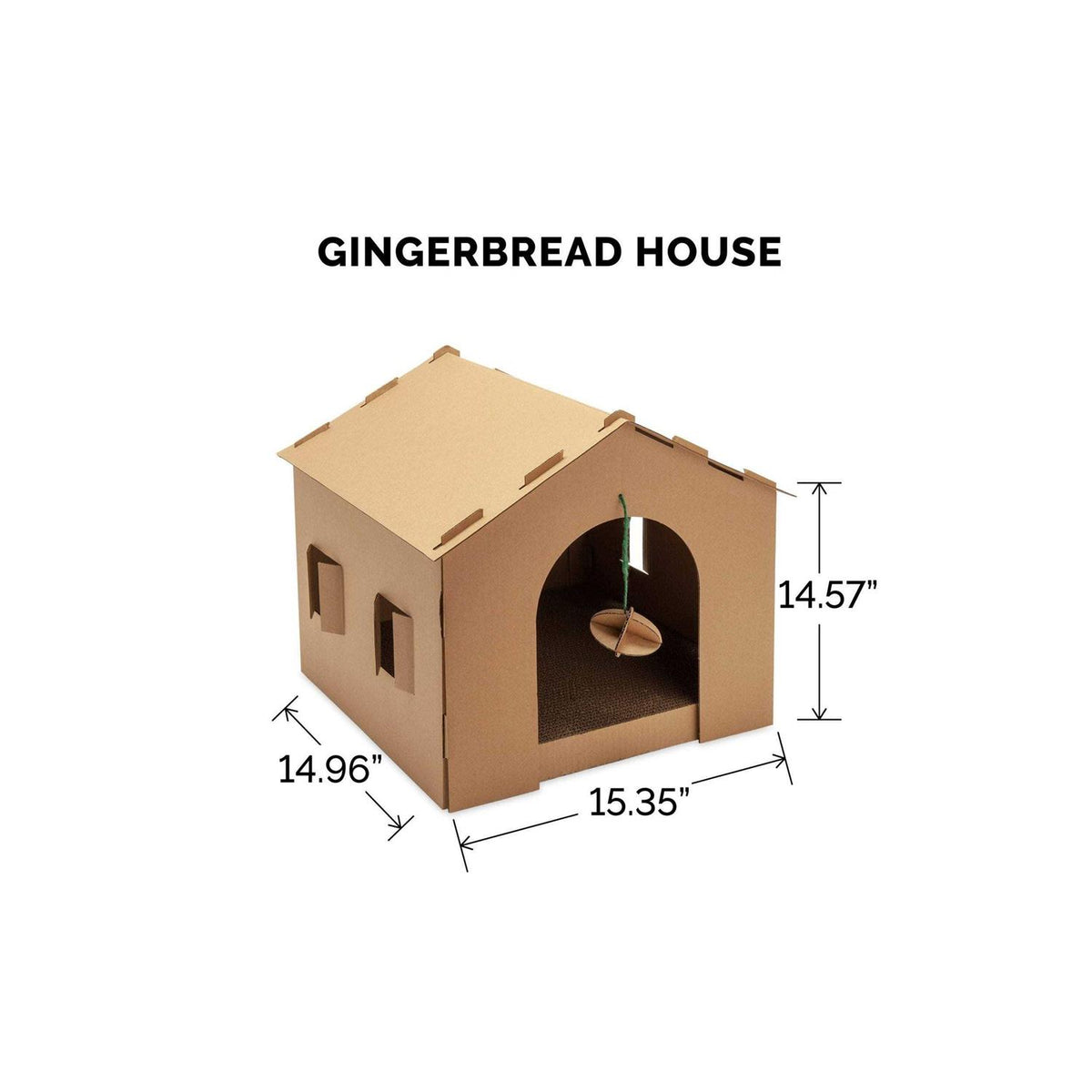 Corrugated Cat Scratcher House with Catnip I6187