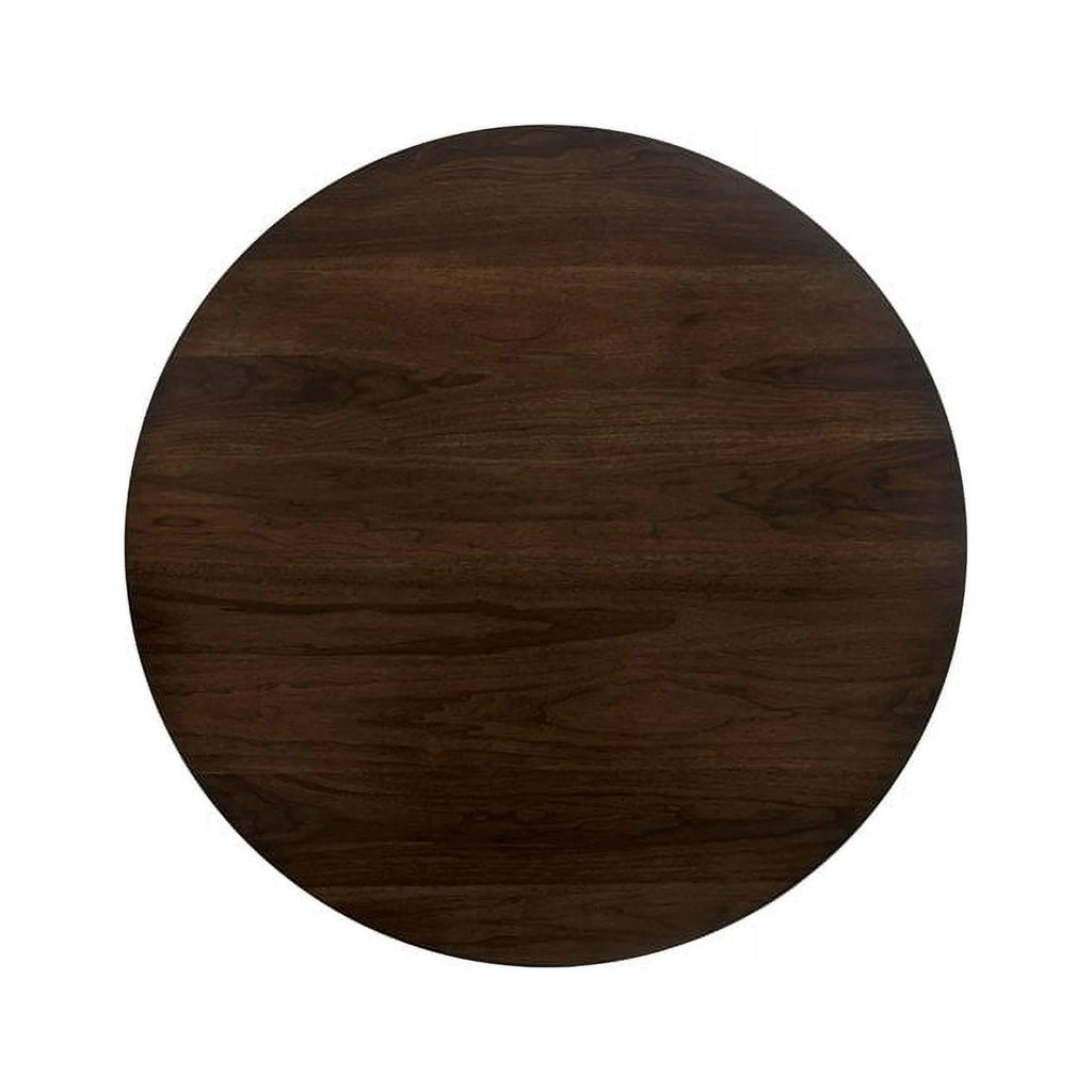 Round Top Contemporary Wood Dining Table in Walnut Gray J30900