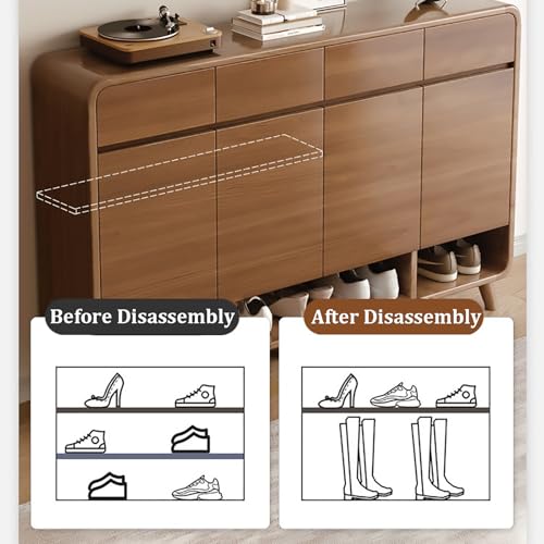5 Tier Wooden Shoe Cabinet with Adjustable Shelves W687187