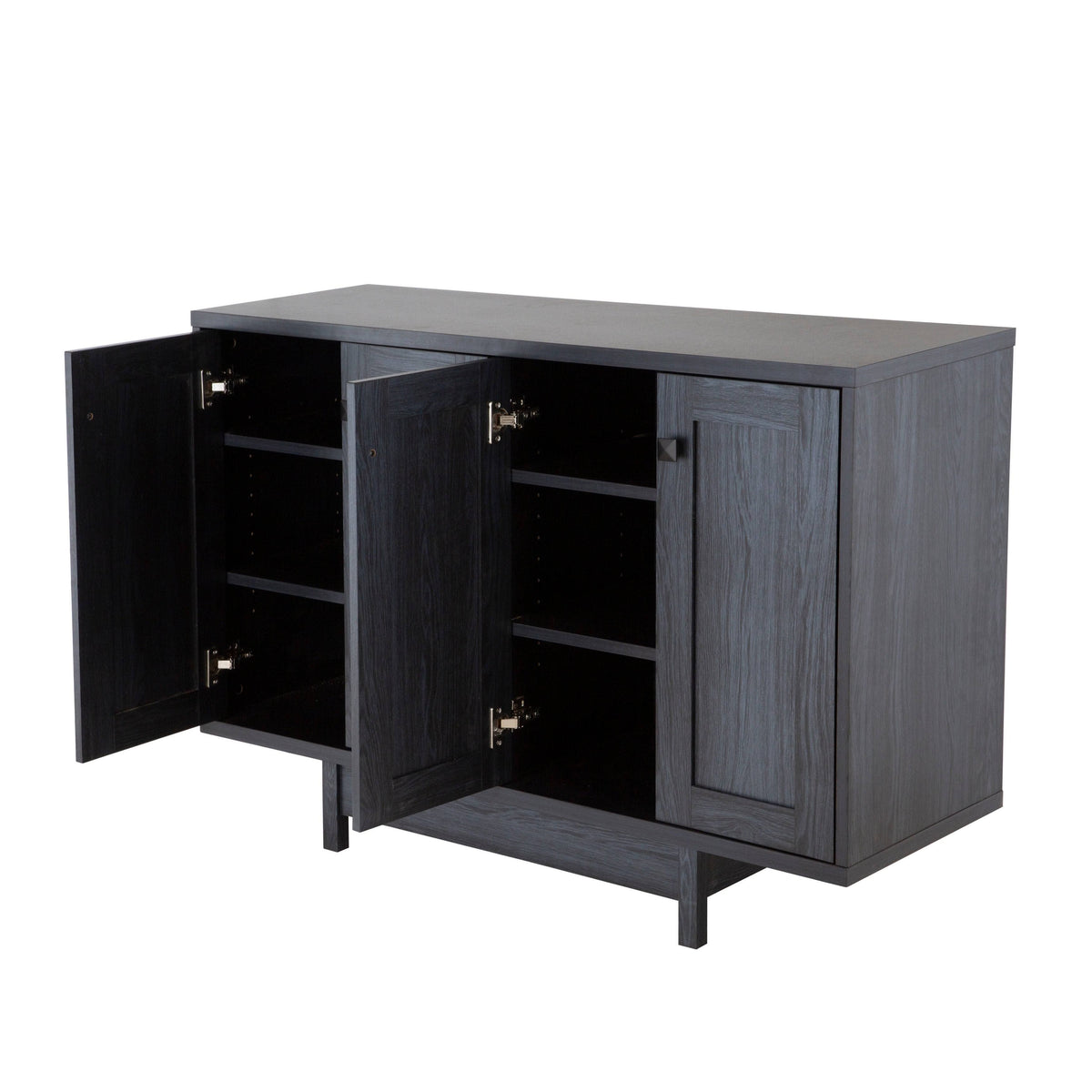 Beige Oak 47 inch Sideboard Buffet Table with Two Storage Cabinets N988