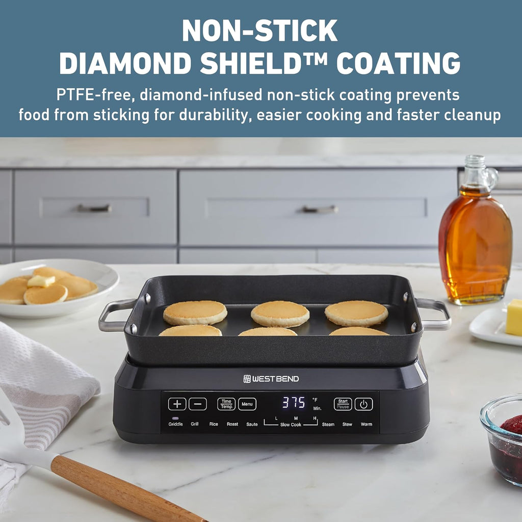 6-Quart Black Non-Stick Slow Cooker R443