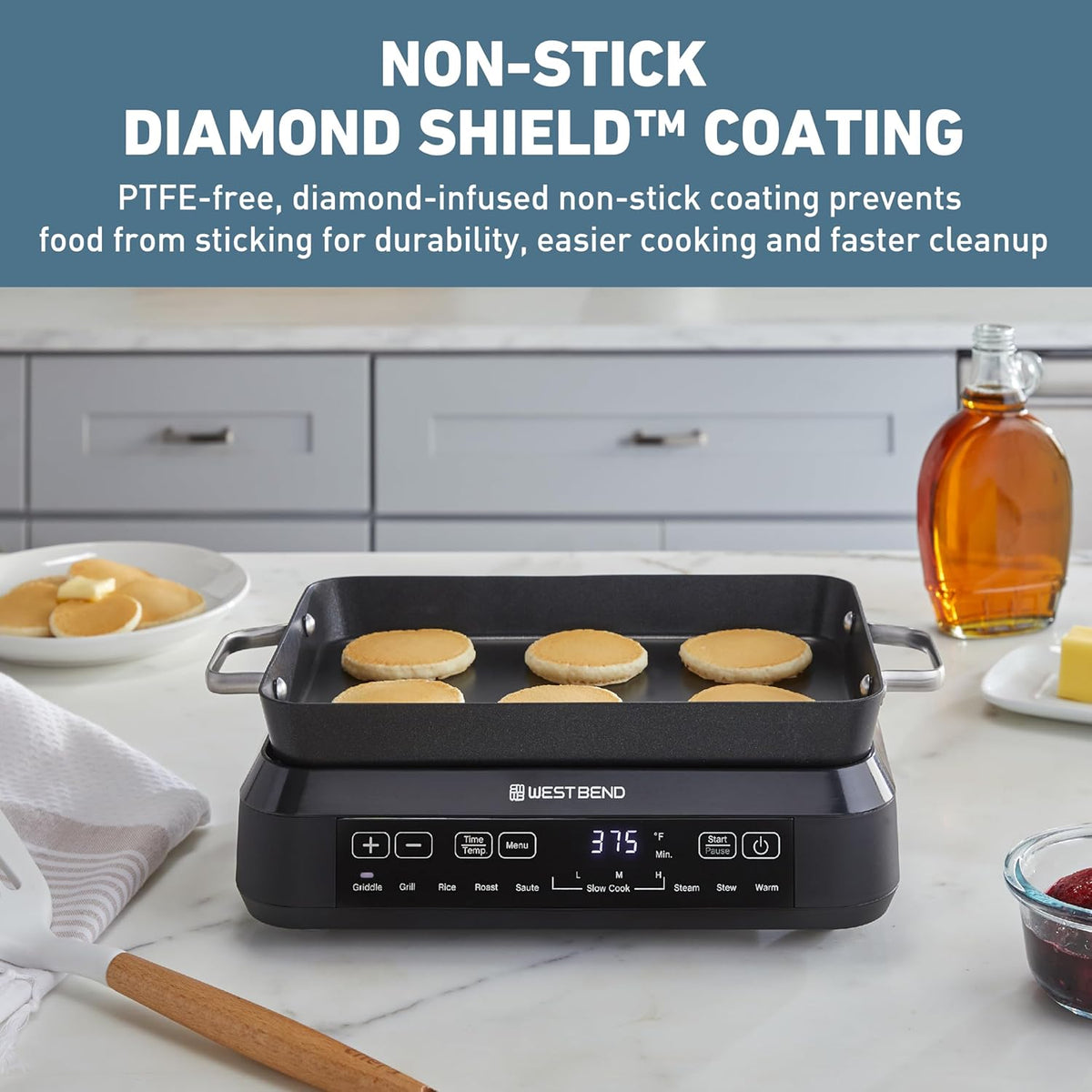 6-Quart Black Non-Stick Slow Cooker R443