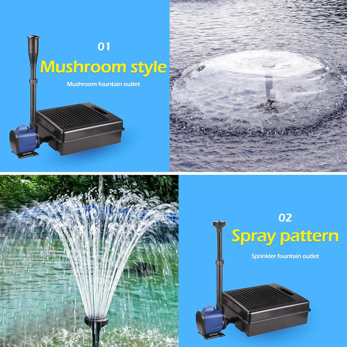 Submersible Pond Filter Pump Fountain Kit 792GPH P2131