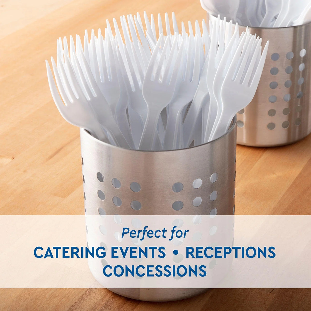 White Plastic Forks, 500 Ct N8478
