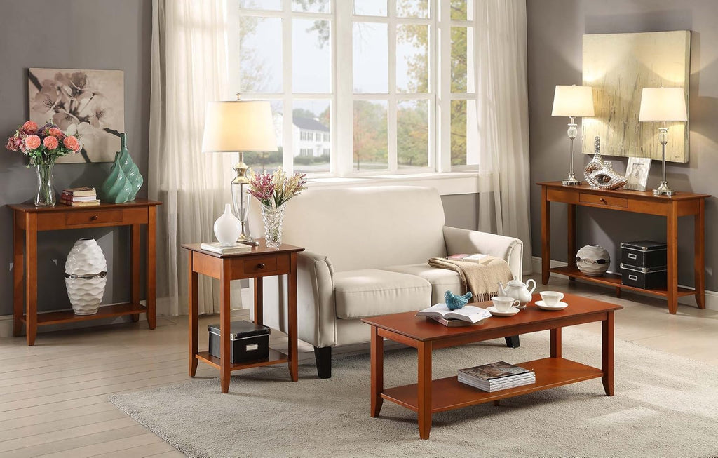 Cherry Hall Table with Drawer and Shelf K911095