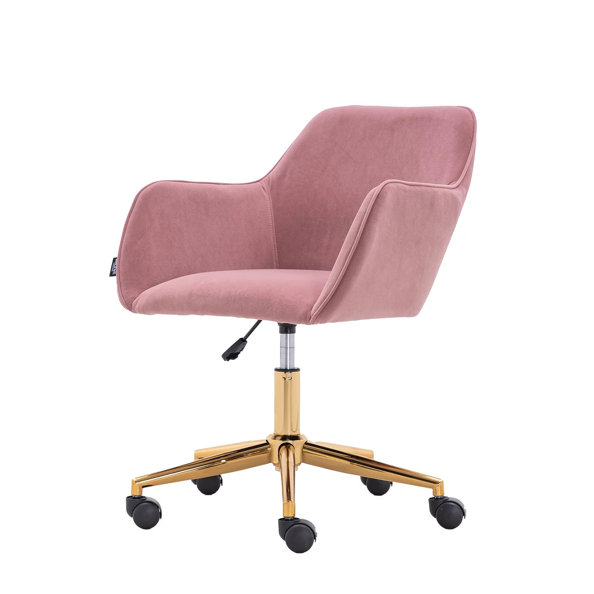 Modern Adjustable Height 360 Revolving Office Chair with Gold Metal Legs R87425
