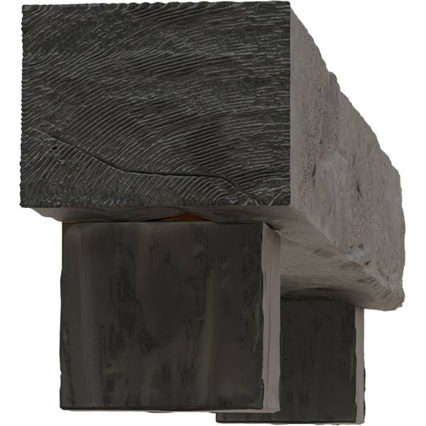 Aged Ash Faux Wood Fireplace Mantel Kit with Corbels A60338