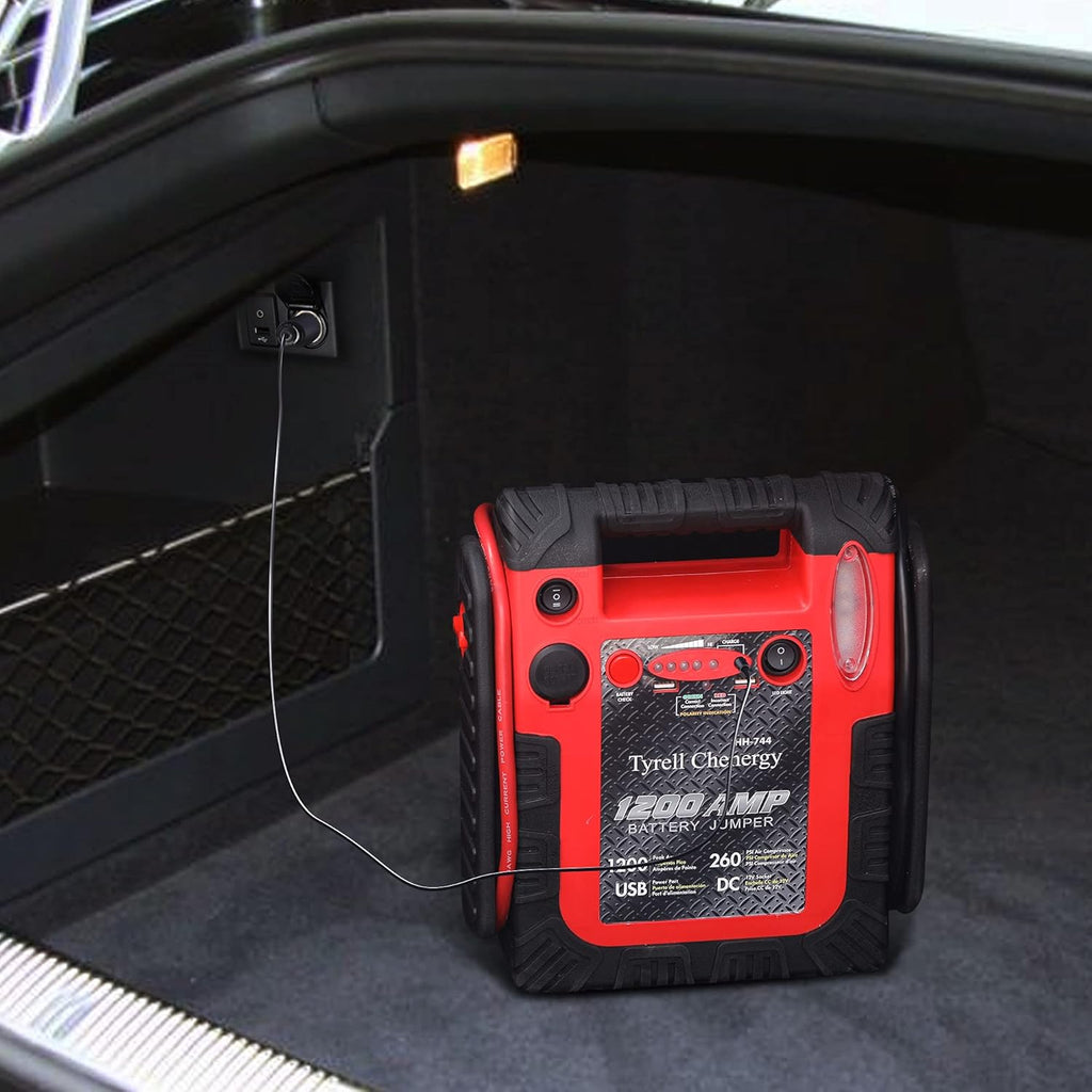 Jump Starter 1200Amp 12V Power Station with 260 PSI Air Compressor A90383
