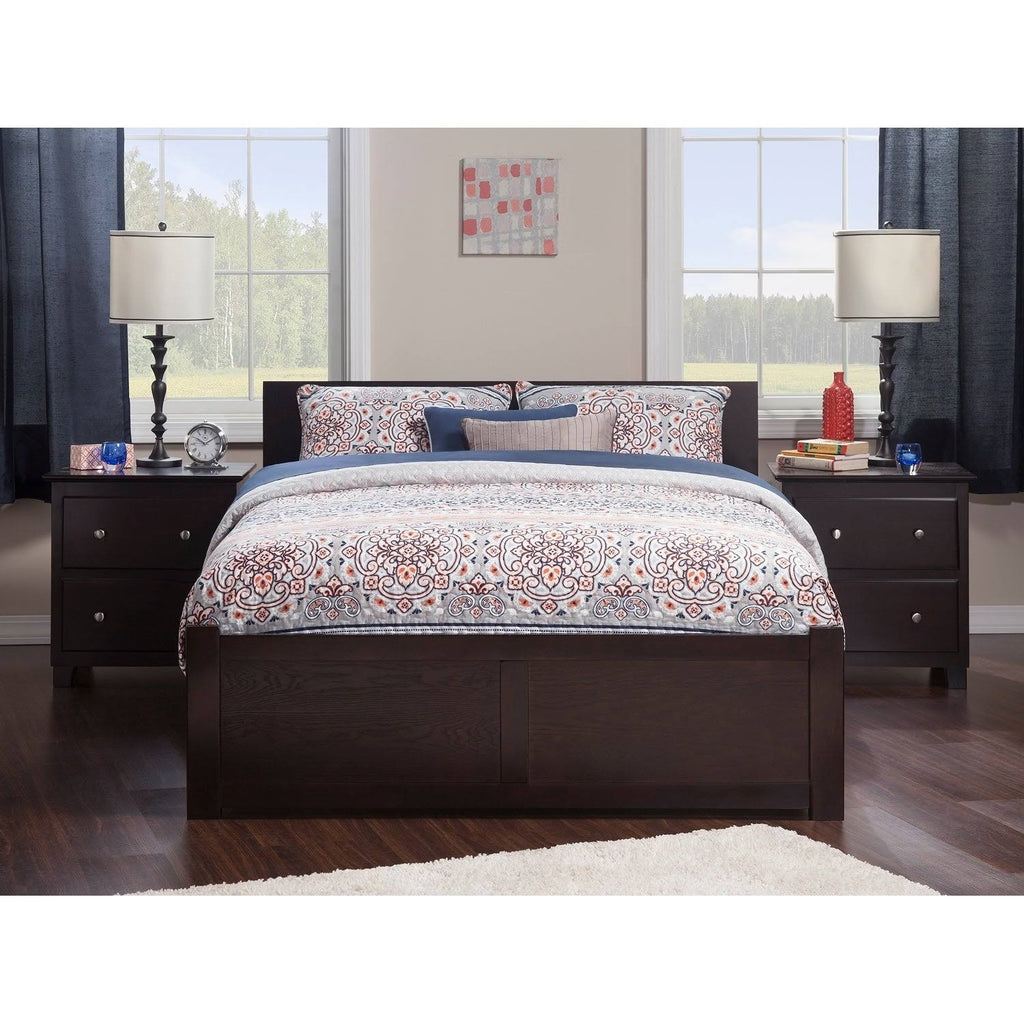 Full Flat Panel Foot Board with 2 Bed Drawers Espresso U912933