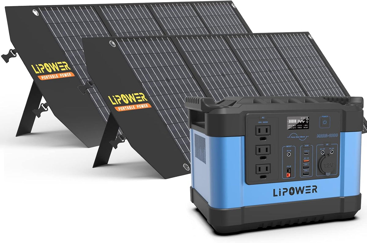 Solar Generator, Portable Power Station with 2 Solar Panel P236491