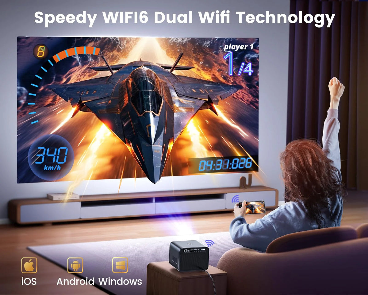 4K Wifi Bluetooth Projector with Auto Focus/Keystone X45127