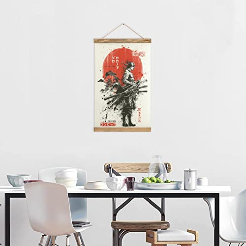 Anime Poster Wall Hanging Scroll Wooden Frame Canvas Wall Art 13x20in P2919