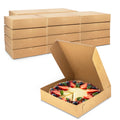 Brown 10x10x2.5 Inch Kraft Square Bakery Boxes 250 Pack T149