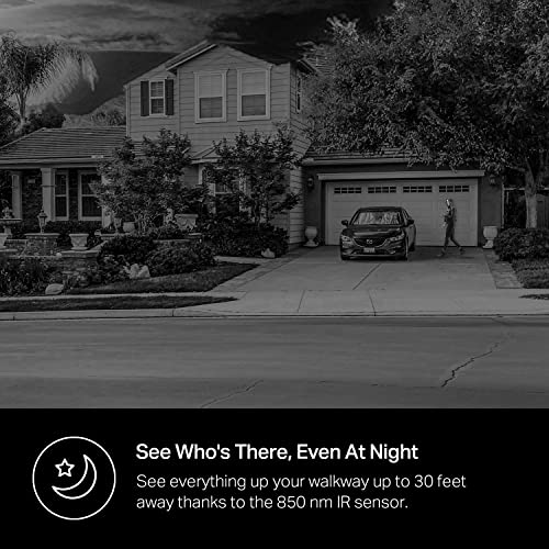 Smart Video Doorbell Camera Hardwired with Chime, 2K Resolution, Night Vision, 2-Way Audio N876397