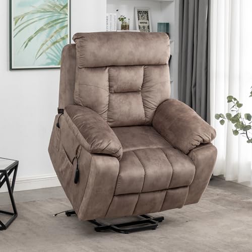 Oversized Power Lift Recliner with Heat & Massage, Brown N680286