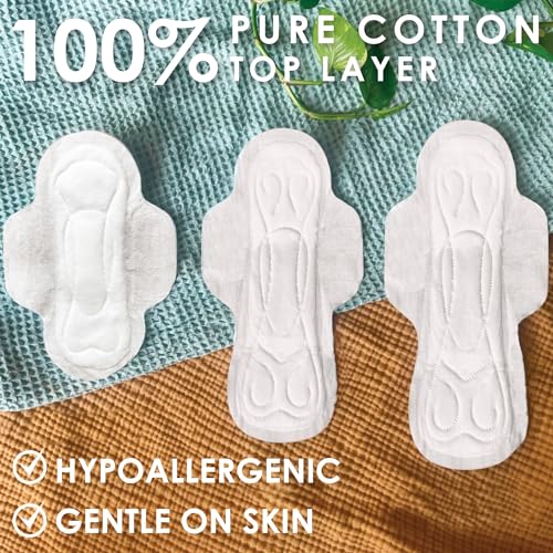 Pure Cotton Ultra Thin Pads with Wings, Unscented, 56 Count Z648024