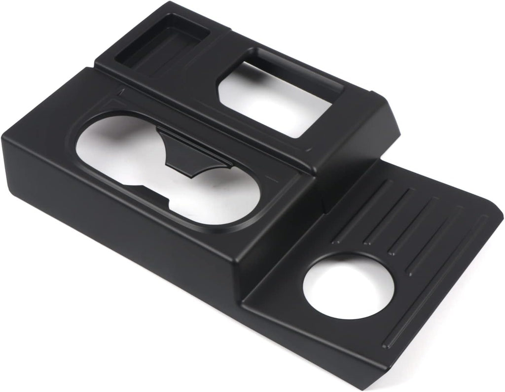 Center Console Gear Shift Box Water Cup Panel Cover ABS Blacking Out 1pc U549