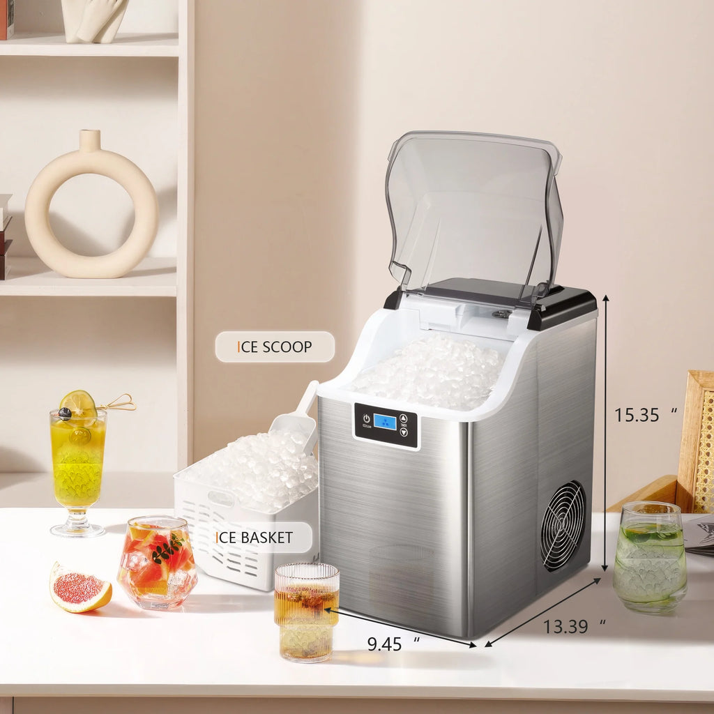 Silver Countertop Ice Maker Y9361
