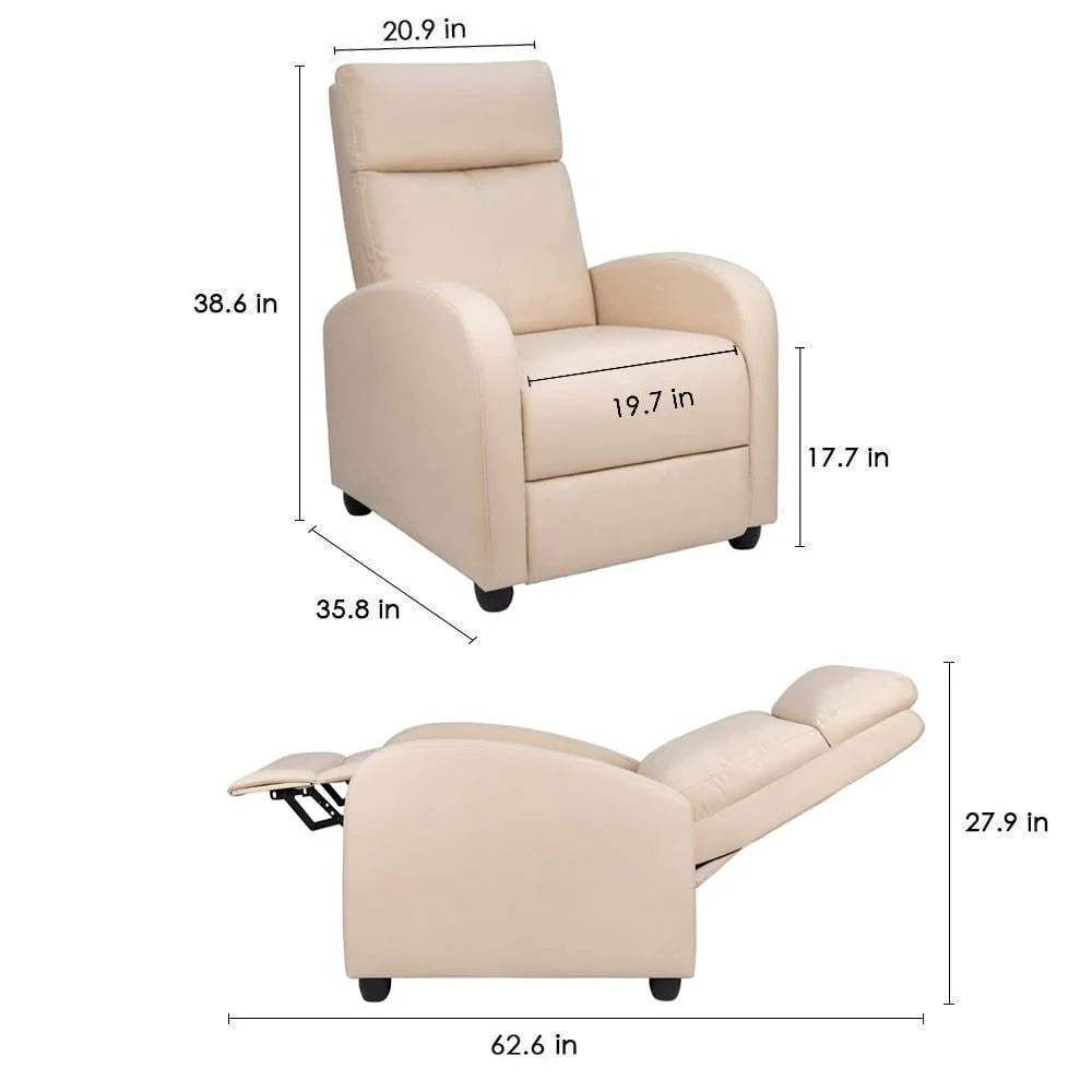 Pu Leather Recliner Chair M436564