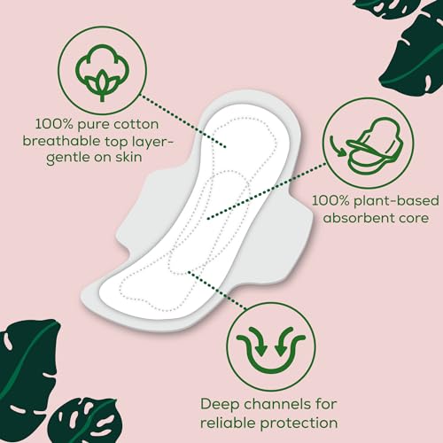 Pure Cotton Ultra Thin Pads with Wings, Unscented, 56 Count Z648024