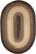 Charcoal Oval Braided Runner C616