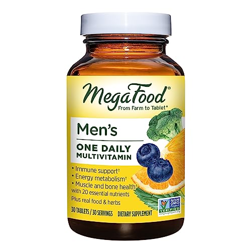 Men's Daily Multivitamin with Zinc Selenium Vitamin B12 B6 D Vegetarian 30 Tabs O38159