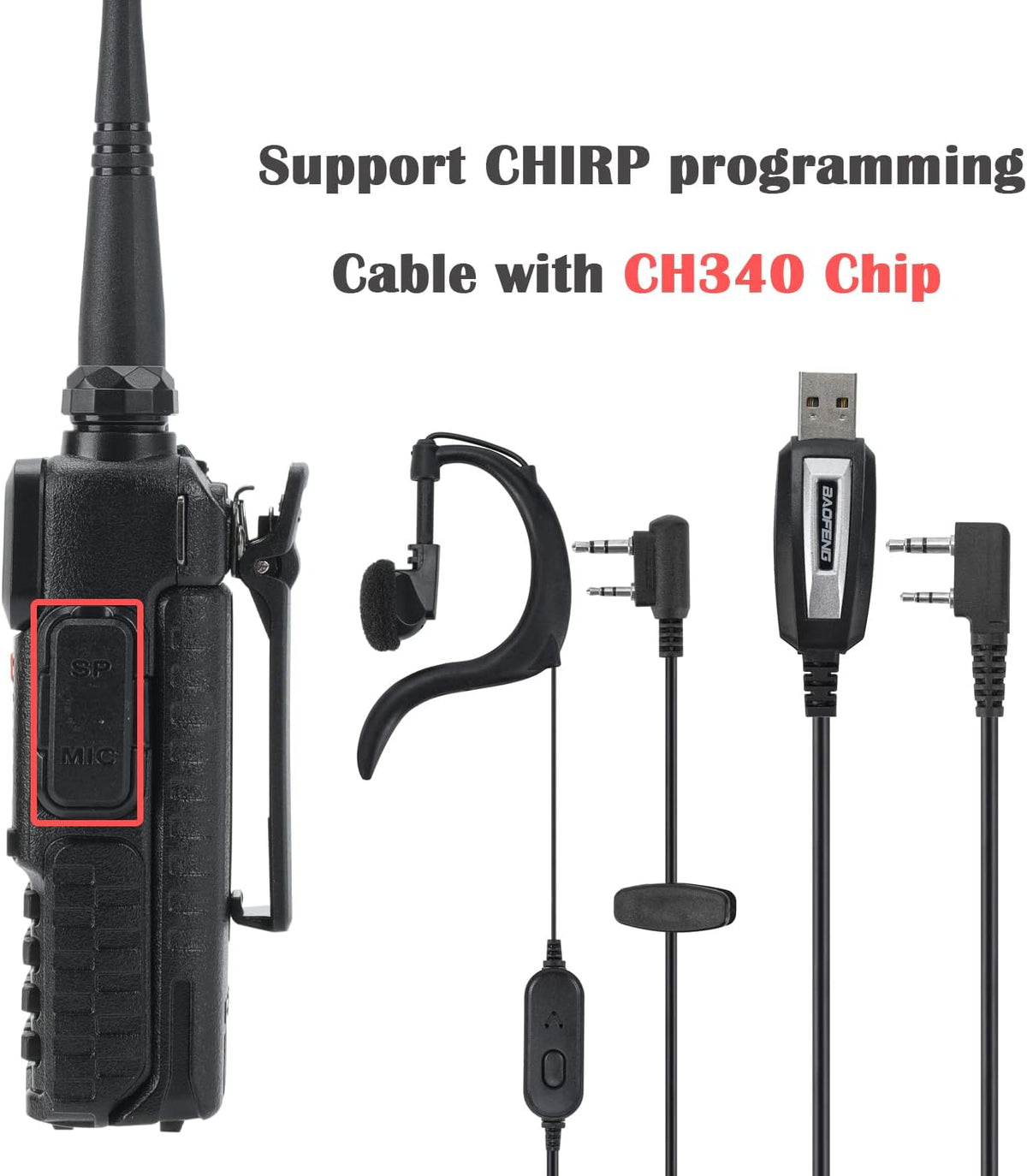 2 Pcs Dual Band Amateur Radio VHF/UHF Walkie Talkie J189063