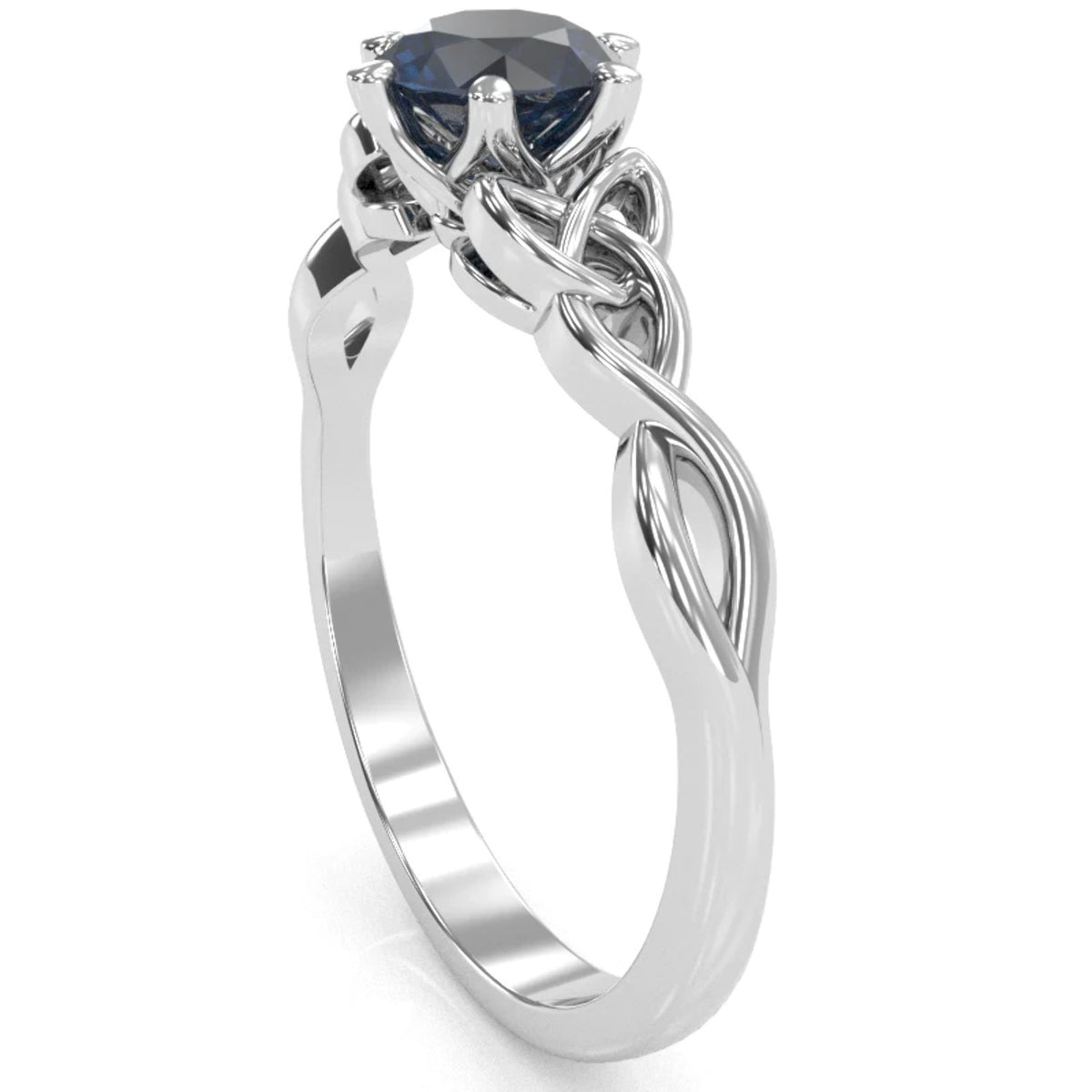 Sapphire Engagement Ring In 14k White Gold A19659