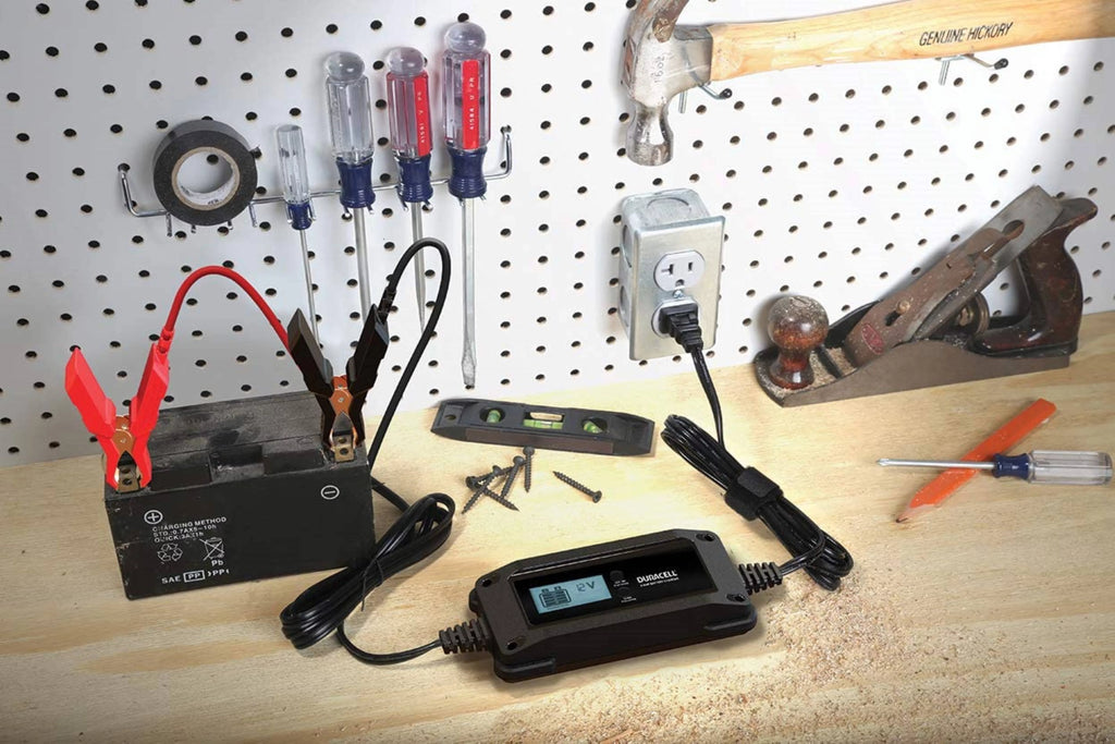4 Amp Battery Charger Maintainer with LCD Display for 6V, 12V, Lithium Ion Battery N8171