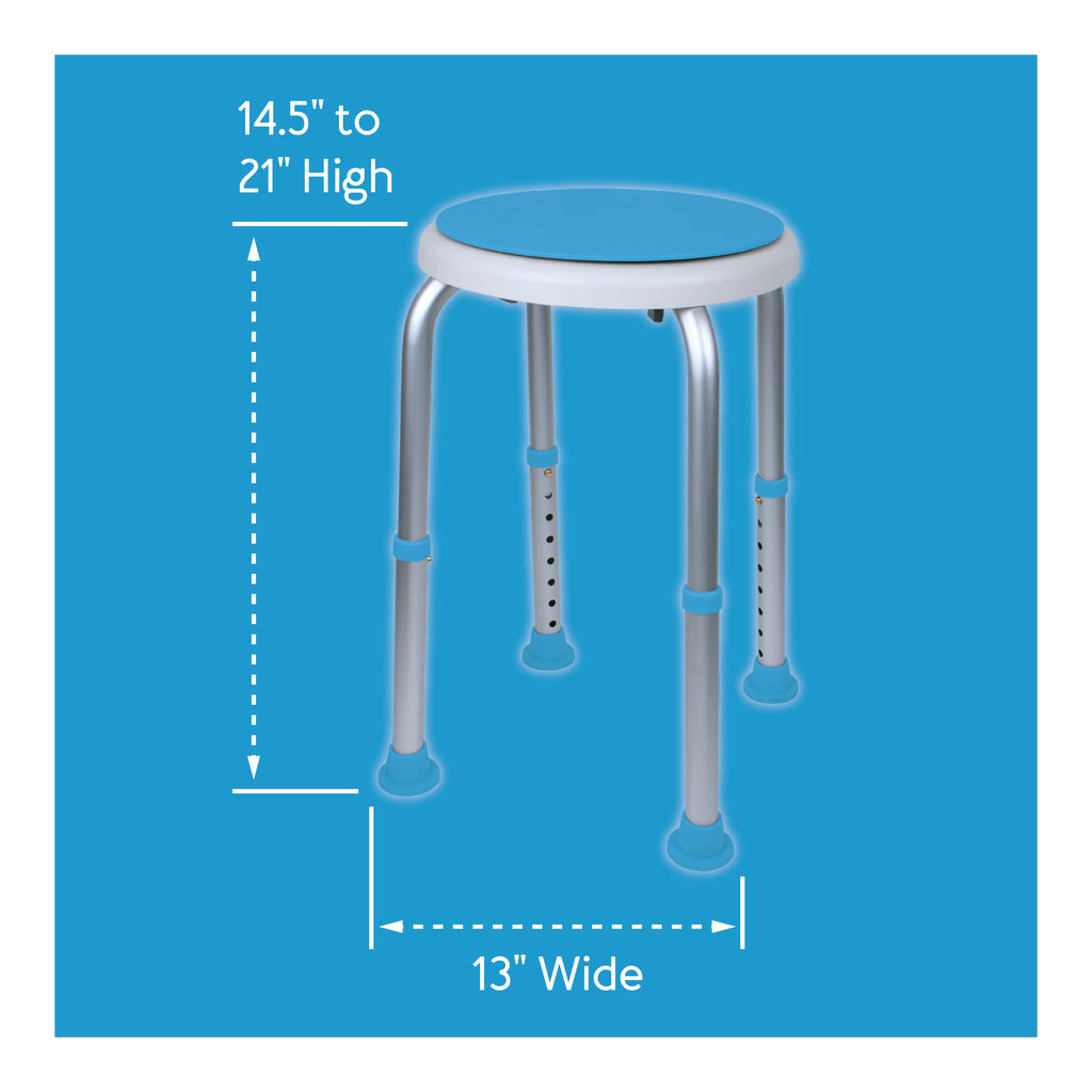 Swivel Bath and Shower Stool Chair with Padded Seat W9119