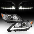 For 2013-2015 Lexus ES350 ES300h Halogen Model LED DRL Projector Headlights Headlamps Assembly Left+Right J6362