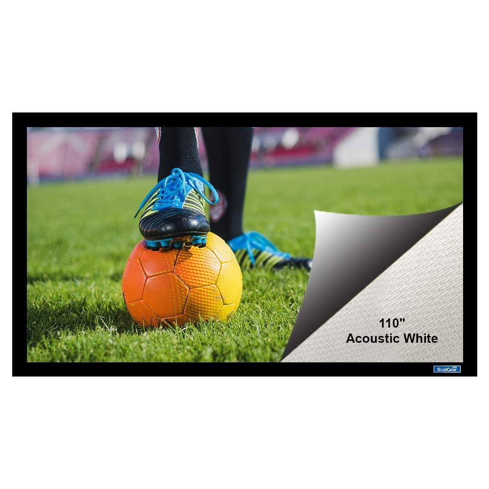 110-inch Fixed Frame Projector Screen 16:9 4K HD 1.0 Gain Acoustic White H420630