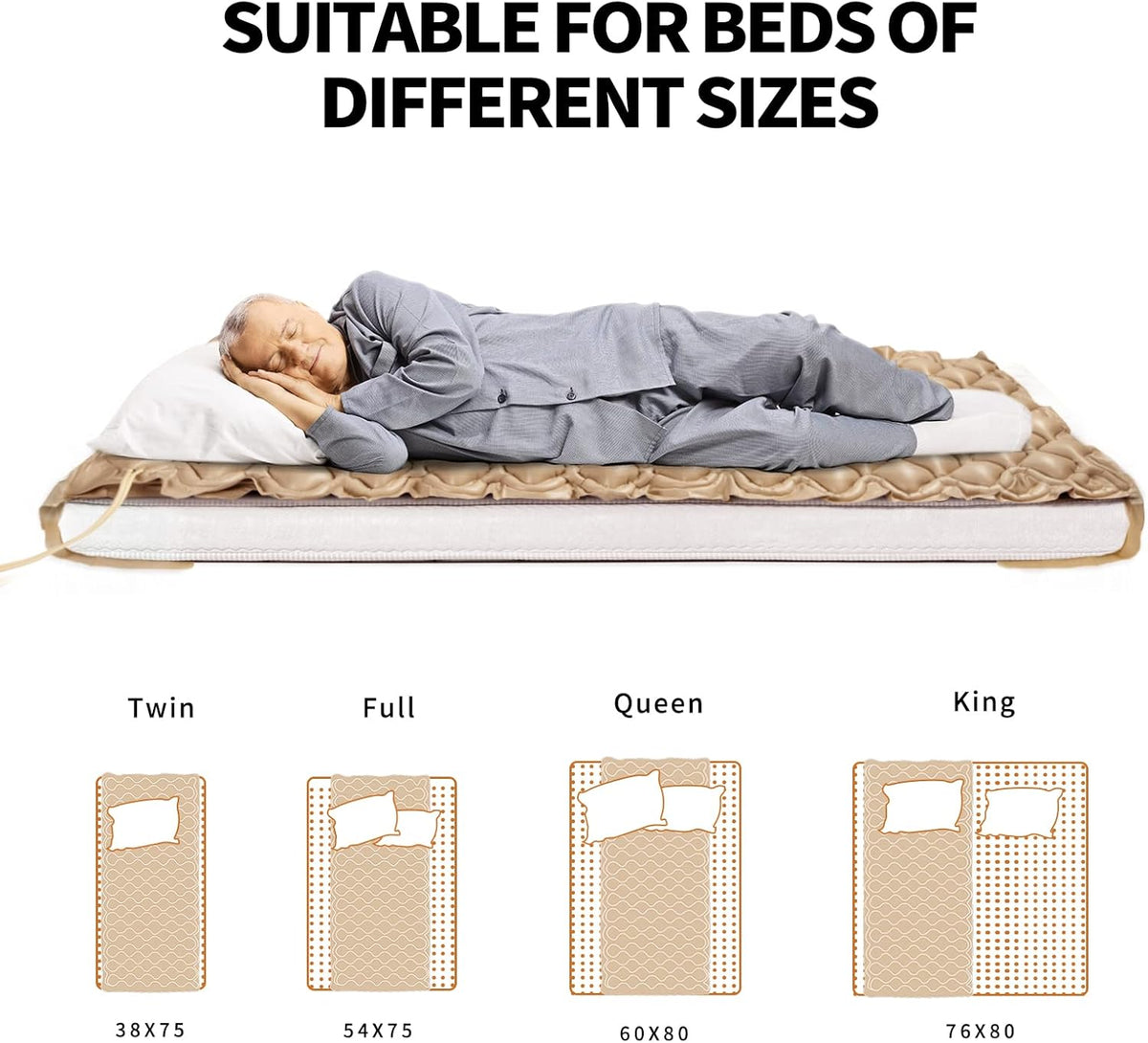 Air Alternating Pressure Mattress Topper with Electric Quiet Pump System Z68922